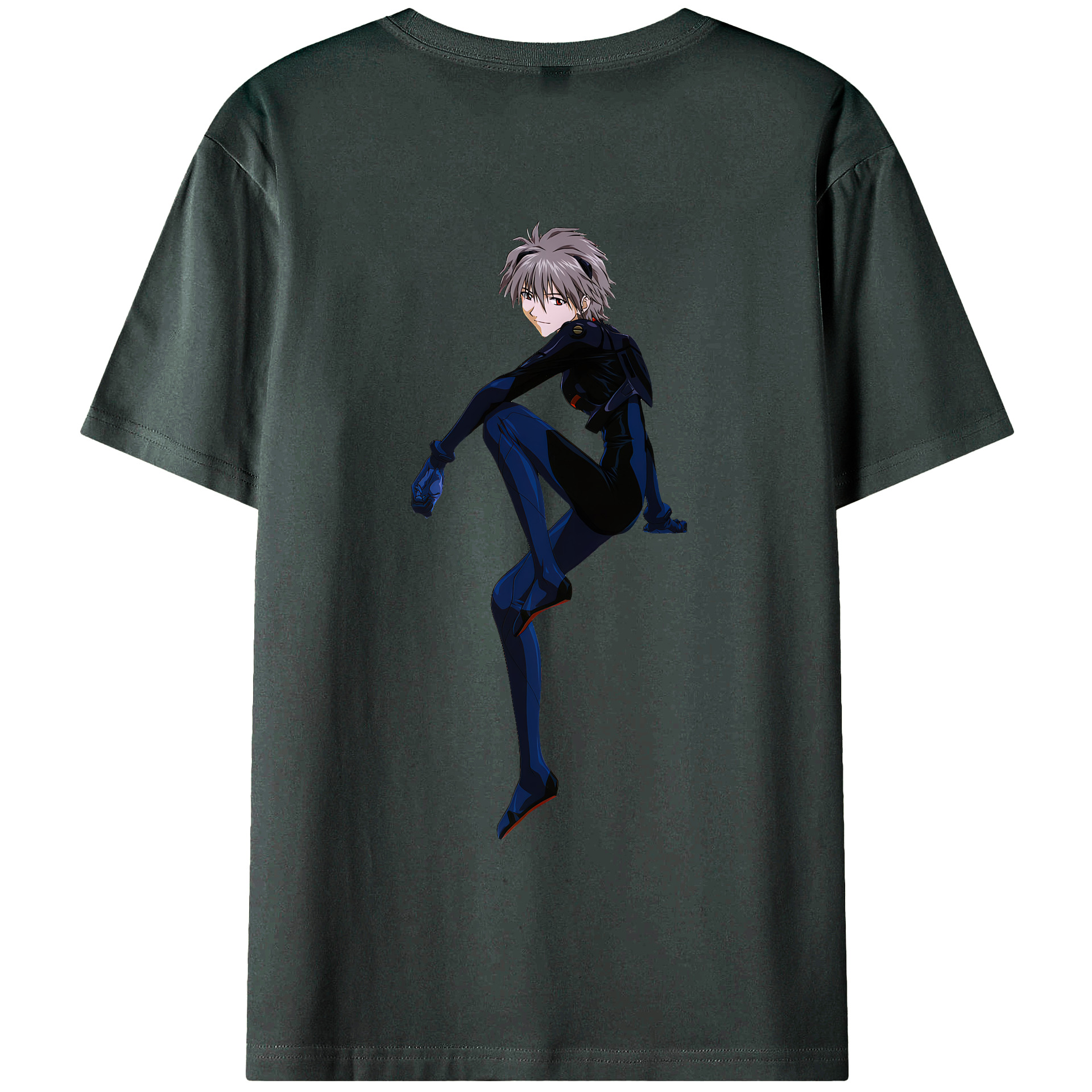 （画像用） EVA 新世紀エヴァンゲリオン 綿100％ メンズ半袖Tシャツ（バックプリント） 通気性